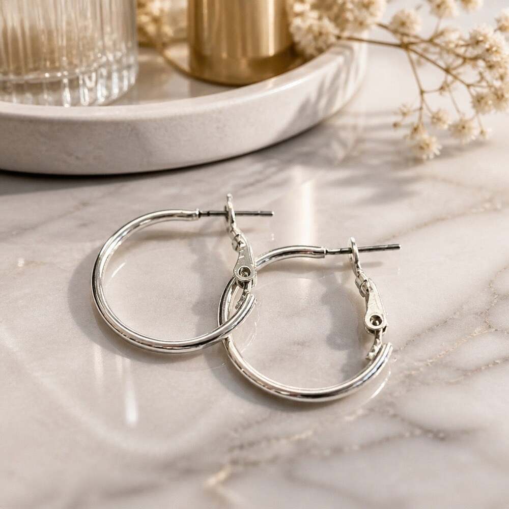 Vintage Metallic Hoop Earrings